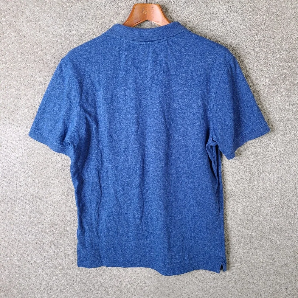 Banana Republic Shirt Mens‎ Large Blue Polo Short Sleeve Cotton Blend Casual